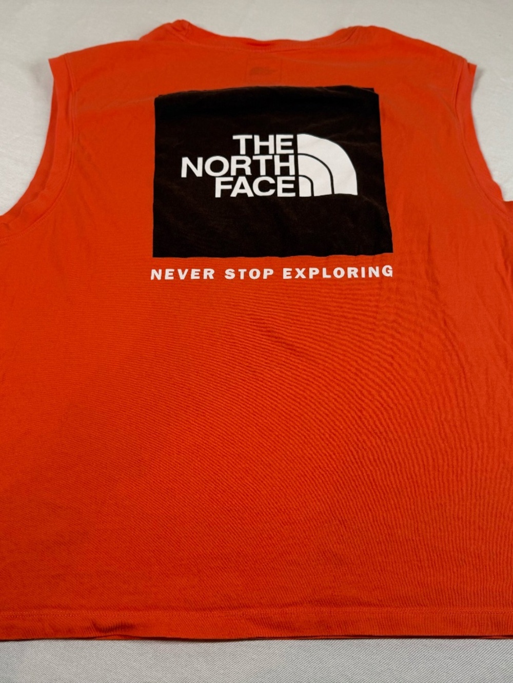 North Face Men's Sleeveless Athletic Shirt Size Large - Orange